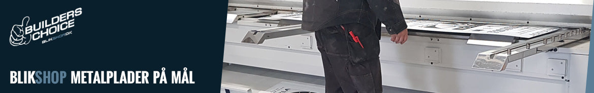 Metalplader skåret efter mål