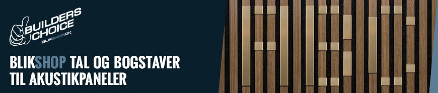 Bogstaver og tal til akustikpaneler