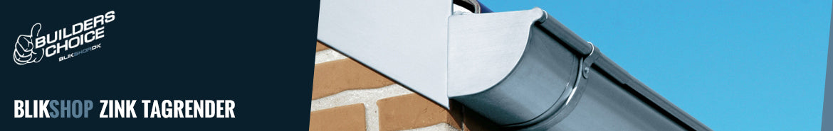 Zink tagrender og nedløbsrør til lodning