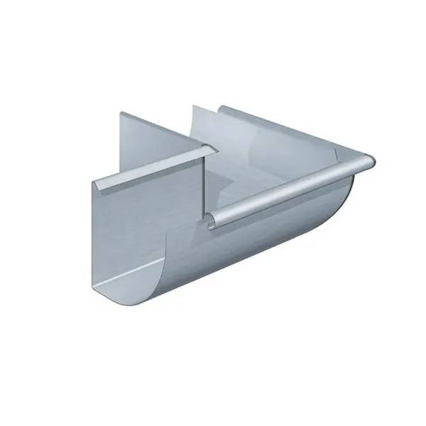 Rheinzink Udv miter 0.8x400 mm 1/4-round 90 degrees prePatina walzblank