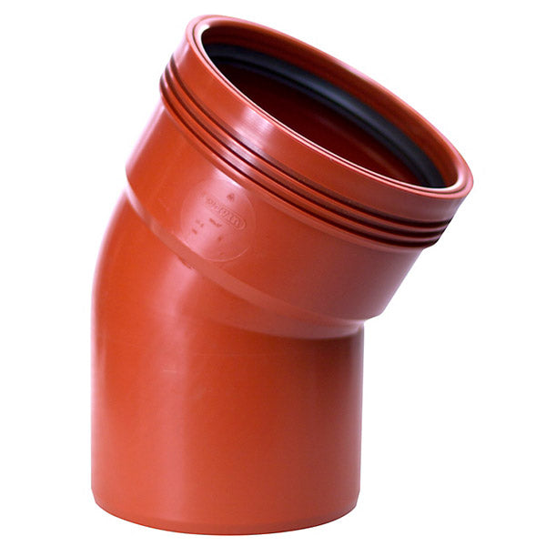 Kloakbøjning Ø110 m/muffe PP 30 grader