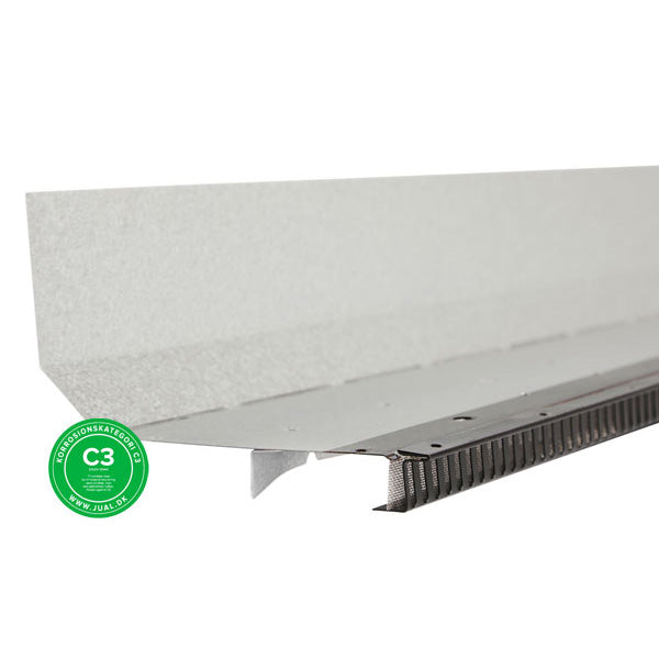 Overgangsudluftning 1000 mm 0,6 mm aluzink m/rustfrit net