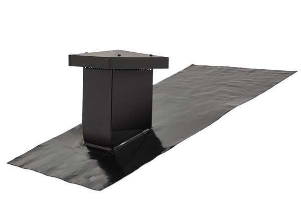 Taghætte  200x200 mm Smig 10-55 Alu Sort isoleret Sort fast flash