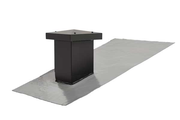 Taghætte 200x200 mm Smig 10-55 Alu Sort isoleret Grå fast flash