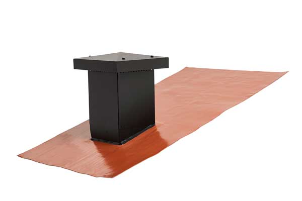 Taghætte 200x200 mm Smig 10-55 Alu Sort isoleret Rød fast flash