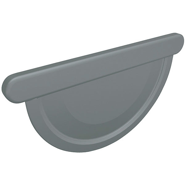 PREFA Endebund 333 mm 1/2-rund Ral7005 lysegrå - tages ikke retur