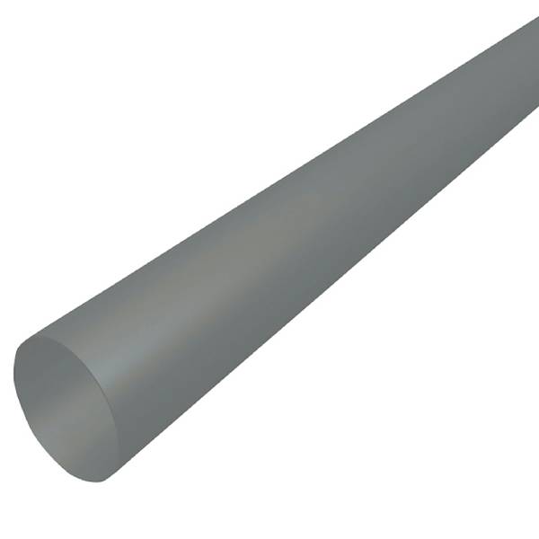 PREFA Downpipe alu glossy 0.7x80 mm - 3 meters 