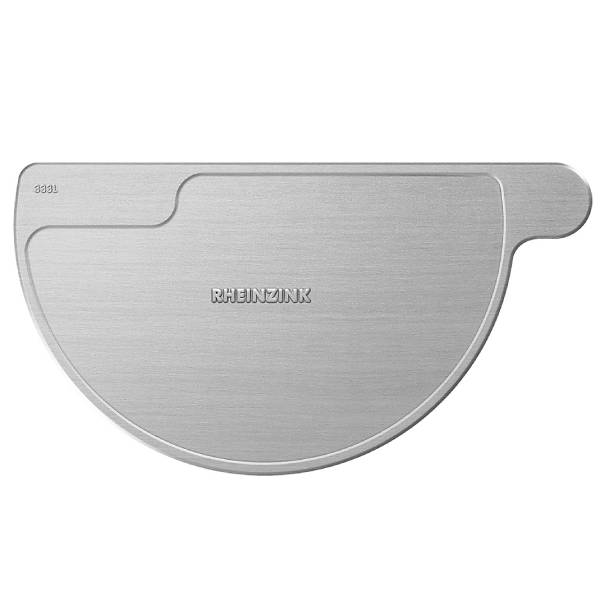 Rheinzink Endebund t/venstre 333 mm 1/2-rund prePatina walzblank