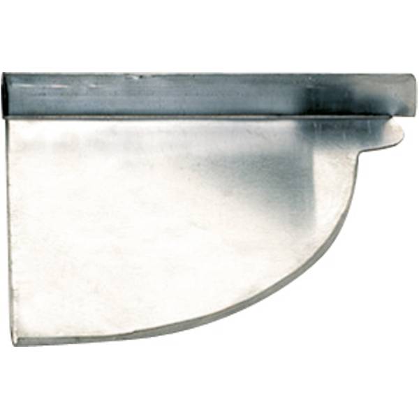 Rheinzink endebund t/højre 333 mm 1/4-rund prePatina walzblank