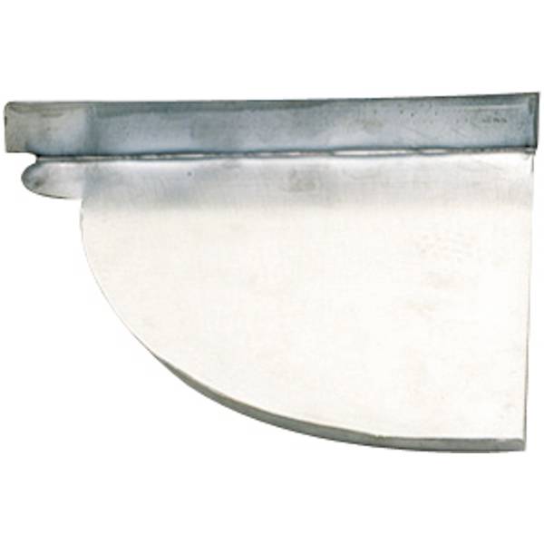 Rheinzink endebund t/venstre 333 mm 1/4-rund prePatina walzblank