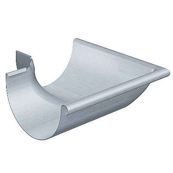 Rheinzink Udv. gering 0,7x280x233 mm 1/2-rund 90 grader walzblank