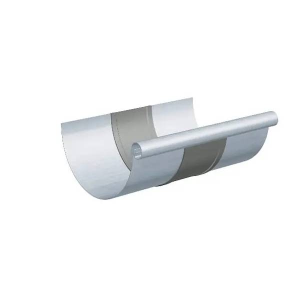 Rheinzink ekspansionsstykke 280x0,8x260 mm 1/2-rund walzblank