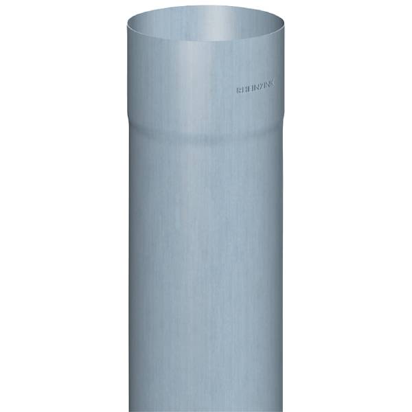 Rheinzink Downpipe prePatina blaugrau welded w/socket 0.7x80 mm - 3 meters