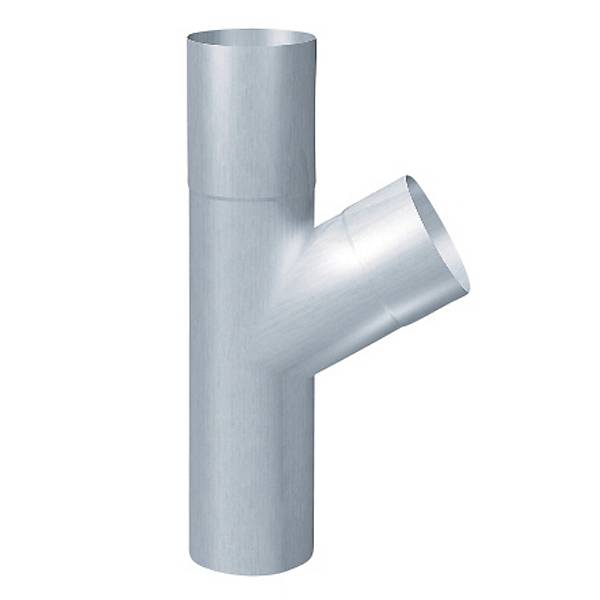 Rheinzink grenrør Ø76 mm 60 grader walzblank