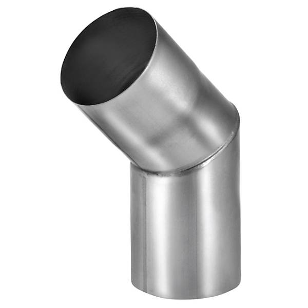 VM Zinc knee pipe w/socket 76 mm 45 degrees ind assembly bright zinc