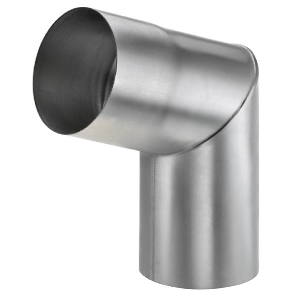 VM Zinc knee pipe w/socket 87 mm 70 degrees ind assembly bright zinc