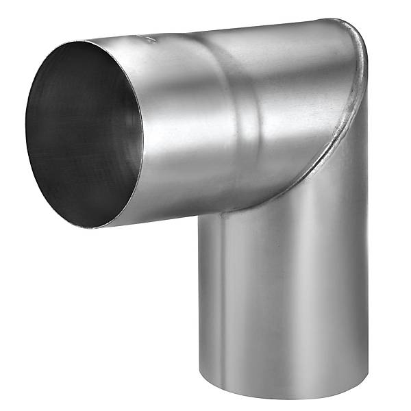 VM Zinc knee pipe w/socket 76 mm 85 degrees ind assembly bright zinc