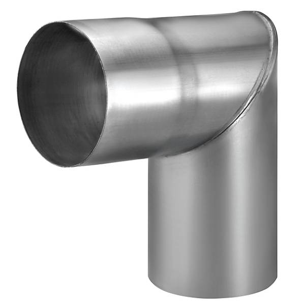 VM Zinc knee pipe w/socket 76 mm 85 degrees ext assembly bright zinc