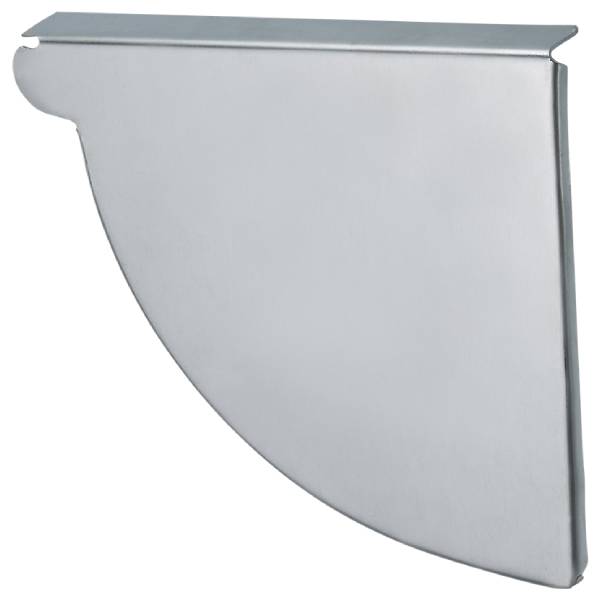 VM Zinc endebund valsblank t/højre 333 mm 1/4-rund