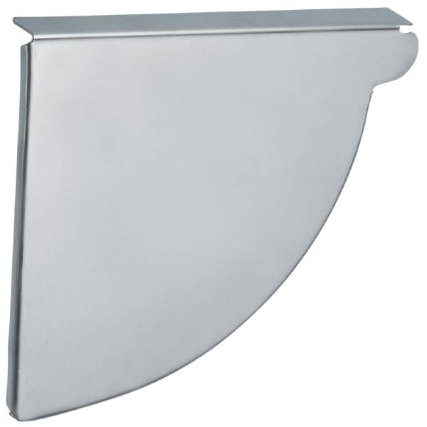 VM Zinc endebund valseblank t/venstre 333 mm 1/4-rund