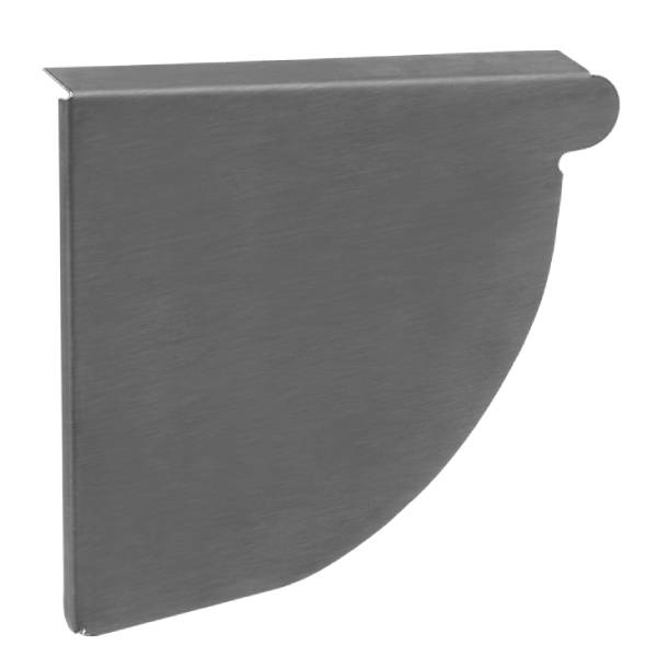 VM Zinc endebund Quartz t/venstre 333 mm 1/4-rund