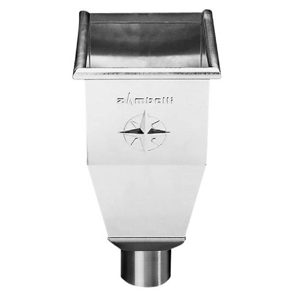 VM Zinc regnvandskasse m/studs 76 mm 180x180x320 mm valsblank