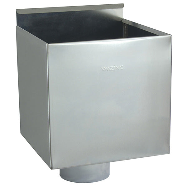 VM Zinc regnvandskasse m/studs 76 mm 220x220x220 mm  Valsblank