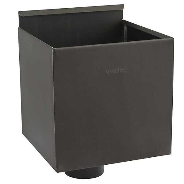 VM Zinc regnvandskasse m/studs 80 mm 220x220x220 mm Anthra-zink