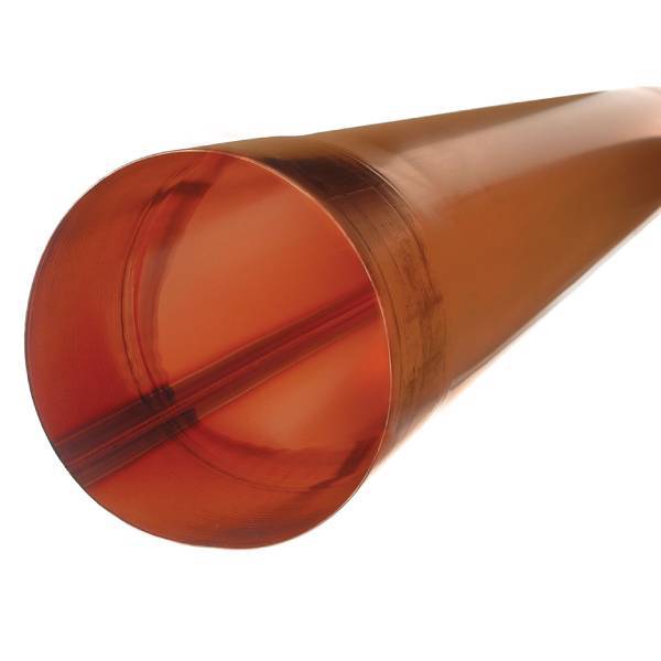 Nedløbsrør kobber 0,7/87 mm - 2 meter