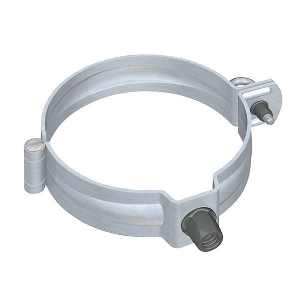 Rheinzink rørholder 76 mm t/mur med rustfri skrue walzblank