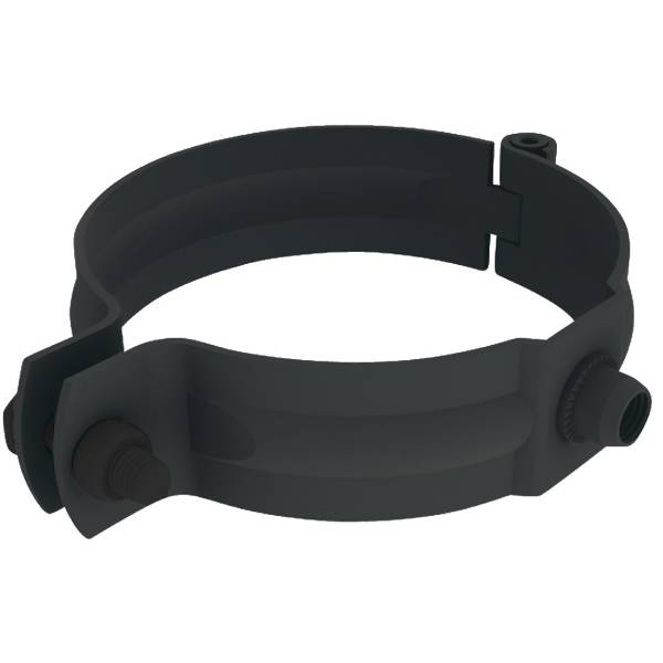 PREFA Hængselstift RAL 9005 sort Ø80 mm uden dor m/gevind