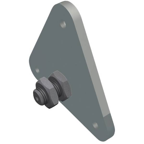 PREFA Montageplade t/hængselstift blank