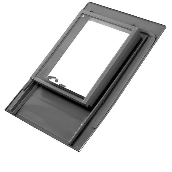 Tagvindue 420x520 mm sort med glas til skifer