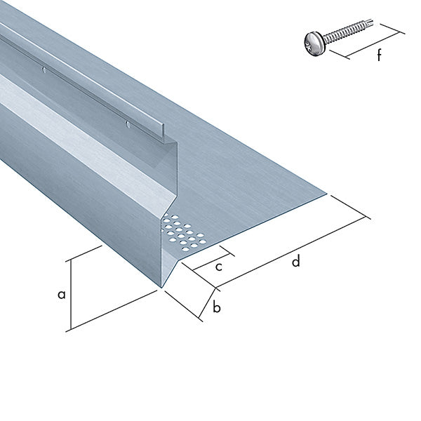 RHEINZINK SP-Line sokkelprofil vandret