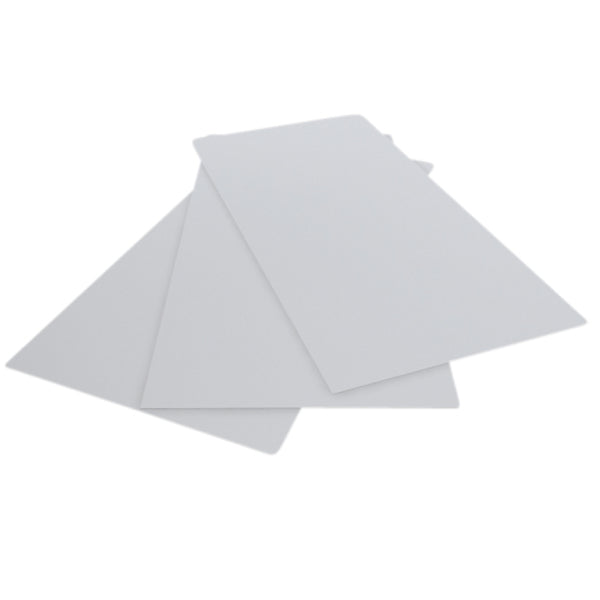 PREFA Aluminum sheet 0.7 x 1000 x 2000 mm. Without foil, P10. White RAL 9010, 3.85 kg. Per plate