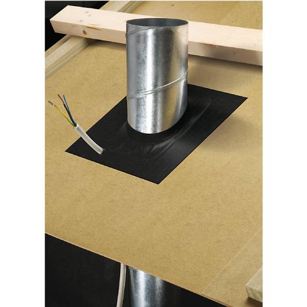 LIGHT membrangennemføring 200 x 200 mm til Ø160 mm rør