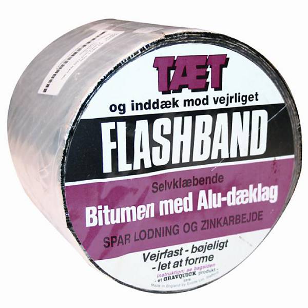 Flashband grålak 100 mm 10 meter