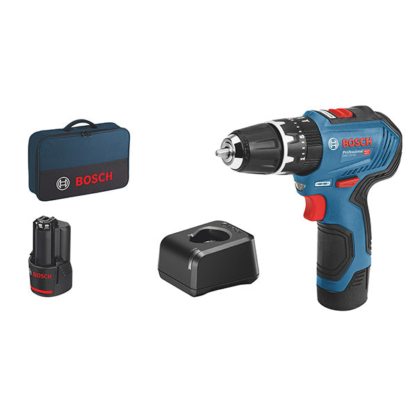 Bosch slagboremaskine 12V inkl. 2 x 2 batterier & lader I taske
