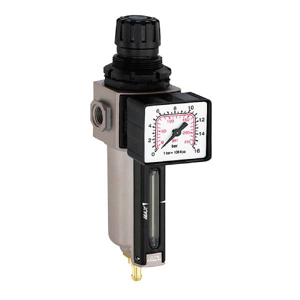 Vandudskiller med reduktionsventil, manometer