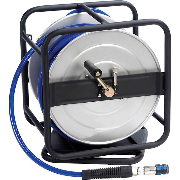 Flowconcept hand-operated hose reel with 30 meter PUR hose