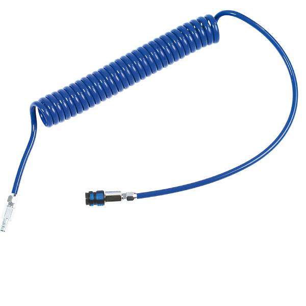 Flowconcept PU spiral hose for air 6.5/10 mm x 5 meters blue