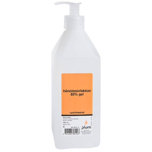 Plum Disinfection gel 85% 600 ml with pump