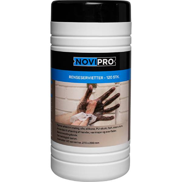 Novipro anti-bakterielle renseservietter 120 stk