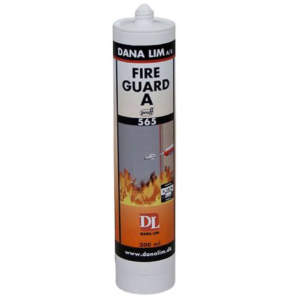 Dana lim Fire Guard A 565 Hvid Professionel brandhæmmende acrylfugemasse - 300 ml