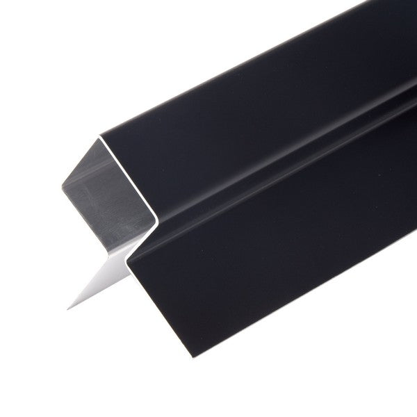 Udvendig hjørne 25 mm dyb - SORT - 3 m