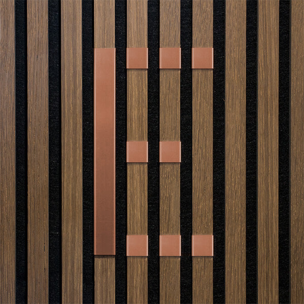 Bogstav til akustikpanel Kobber E