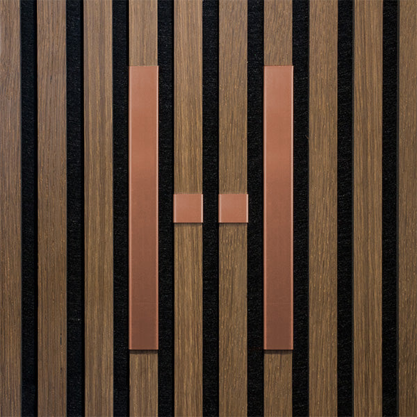 Bogstav til akustikpanel Kobber H