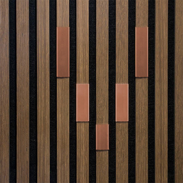 Bogstav til akustikpanel Kobber V