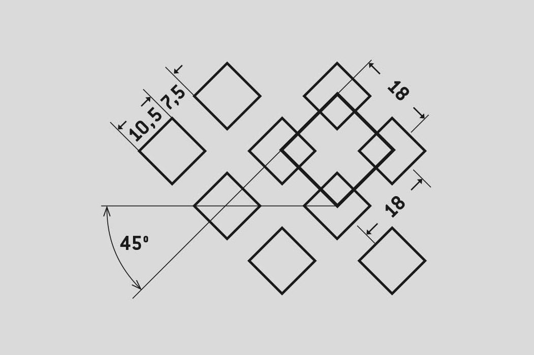 Perforeret stålplade – maske perforering DIN 24041 – 1000 × 2000 × 1 mm