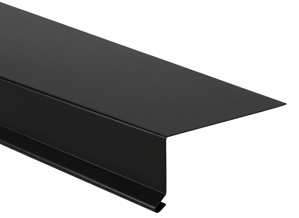 Murafdækning kantprofil i sortlakeret aluminium